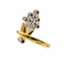 Bague 57 Bague bouquet ancienne en or jaune 18 carats et diamants 58 Facettes Bague Bouquet ancien en or et diamants