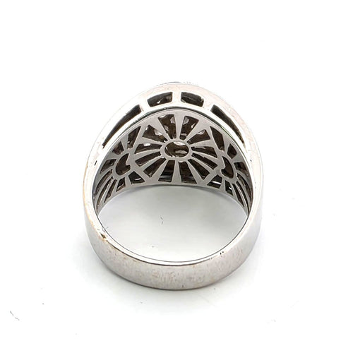 Bague 57 Bague en or blanc 18 ct avec diamants 58 Facettes 155/B OC