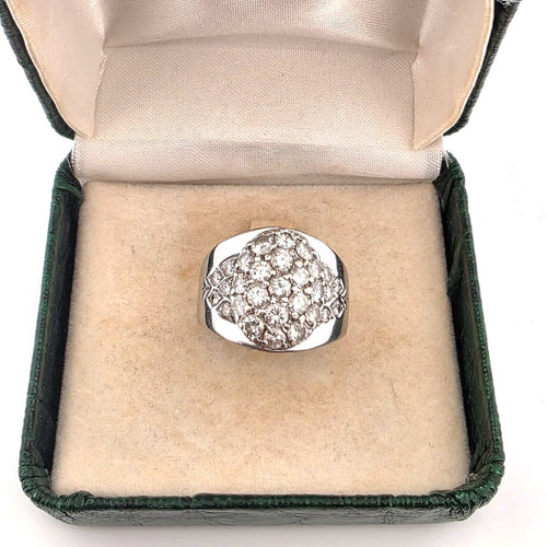 Bague 57 Bague en or blanc 18 ct avec diamants 58 Facettes 155/B OC