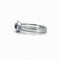 Bague 55 Bague en or blanc 18 carats avec saphir et diamants 58 Facettes Bague 144/1