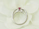 Bague 53 Bague en or blanc 18 carats avec rubis 1,30 ct et diamants 0,74 ct 58 Facettes 33747