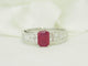 Bague 53 Bague en or blanc, rubis 1,30 ct et diamants 0,74 ct 58 Facettes 33747