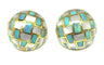 Boucles d'oreilles Tiffany - Boucles d’oreilles vintage en or jaune 18 ct à mosaïque 58 Facettes OR MOSAICO