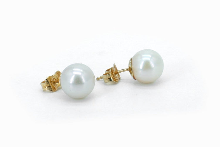 Boucles d'oreilles Puces d'oreilles - Perles de culture en or jaune 18 carats 58 Facettes Puces d'oreilles 149/ 4