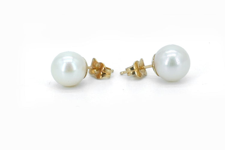 Boucles d'oreilles Puces d'oreilles - Perles de culture en or jaune 18 carats 58 Facettes Puces d'oreilles 149/ 4