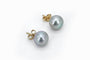 Boucles d'oreilles Puces d'oreilles - Perles d'eau douce en or jaune 18 carats 58 Facettes Puces d'oreilles 149/5