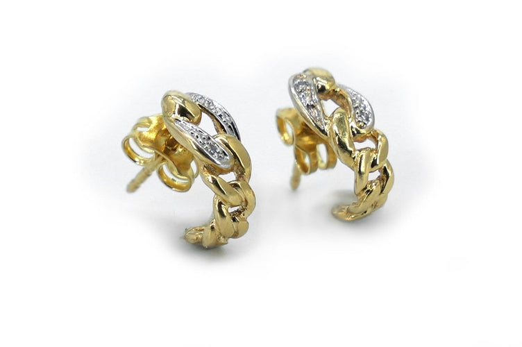 Boucles d'oreilles Mini créoles - Boucles d’oreilles en or jaune 18 carats et diamants 58 Facettes Mini Créoles 149/8
