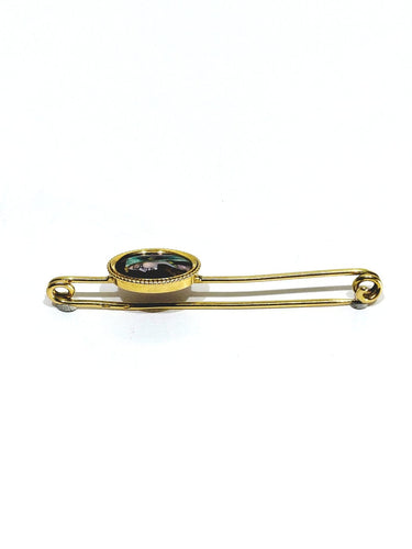 Broche Bonnadier Limoges - Épingle en or jaune 18 carats et émail 58 Facettes ID: 1750671