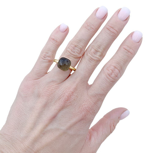Bague 53 Bague Pomellato, "Nudo Classique", deux ors et quartz fumé. 58 Facettes 35602