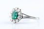 Bague 57 Bague choux en or blanc 18K avec émeraude et diamants 58 Facettes BGEMVDOC716-107