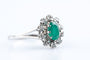 Bague 57 Bague choux en or blanc 18K avec émeraude et diamants 58 Facettes BGEMVDOC716-107