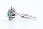 Bague 57 Bague choux en or blanc 18K avec émeraude et diamants 58 Facettes BGEMVDOC716-107