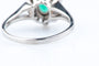 Bague 57 Bague choux en or blanc 18K avec émeraude et diamants 58 Facettes BGEMVDOC716-107
