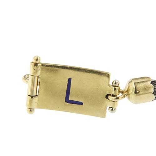 Bracelet Bracelet avec pavillon nautique en acier et or jaune 18 ct 58 Facettes 39307