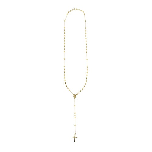 Collier Collier chapelet - Collier en or jaune 18 ct avec médaille et croix 58 Facettes 36947
