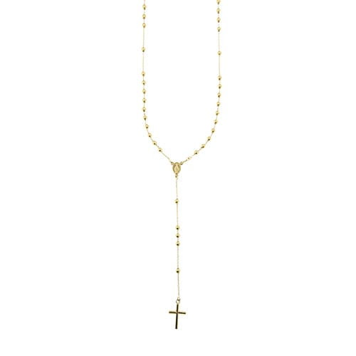 Collier Collier chapelet - Collier en or jaune 18 ct avec médaille et croix 58 Facettes 36947