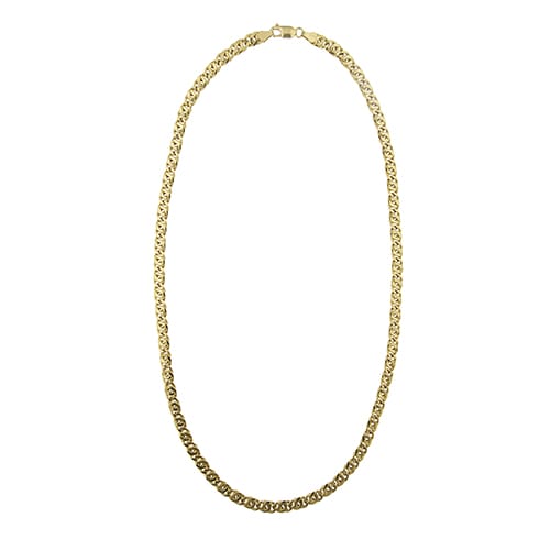Collier Collier homme - Maille œil de tigre en or jaune 18 ct 58 Facettes 39362