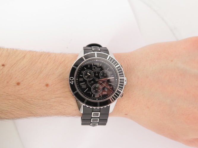 Montre Christian Dior - Montre Cristal chronographe en acier quartz 58 Facettes 274454