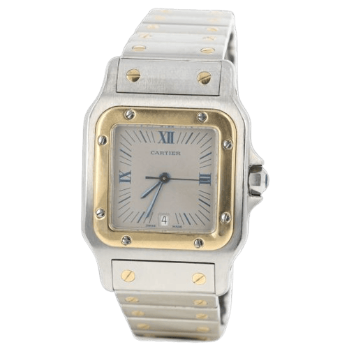 Montre Cartier - Montre Santos de Cartier Galbée en or jaune et acier 58 Facettes MT46227