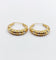 Boucles d'oreilles Créoles vintage en or blanc et jaune 18k 58 Facettes A06930