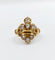 Bague 45.5 Bague chevalière fleur de lys en or 18k et diamants taille ancienne 58 Facettes A07053