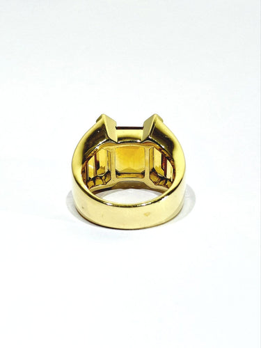 Bague 54 Bague en or jaune 18 carats à citrines et diamants 58 Facettes id: 1751039