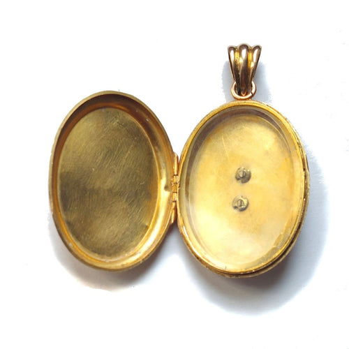 Pendentif Pendentif médaillon porte-souvenir XIXe siècle en or 18k et perle 58 Facettes 254