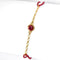 Bracelet Bracelet Solo rouge en or jaune 18k et grenat rhodolite 58 Facettes Barecelet-solo-rouge