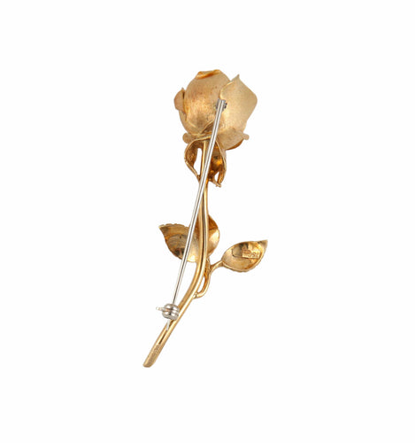 Broche Broche rose en or jaune 18 carats et rubis 58 Facettes BO/220062-RIV