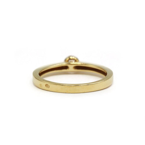 Bague 54 Solitaire - Bague en or jaune 750‰ et diamant 0,27 ct 58 Facettes 260120R