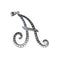Pendentif Pendentif lettre A en or blanc et diamants 58 Facettes G3928