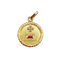 Pendentif Augis - Pendentif médaille d’amour en or jaune 18k, diamant et rubis 58 Facettes A07069