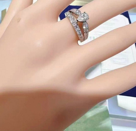 Bague 51 Chaumet Joséphine - Bague en or blanc 18k et diamants 58 Facettes Jnci07