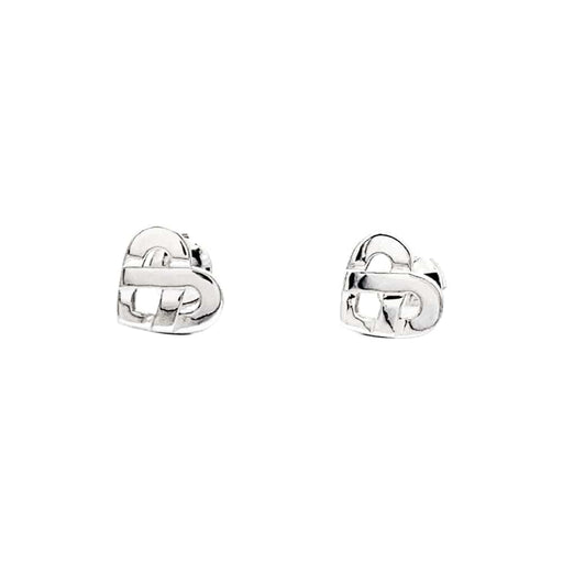 Boucles d'oreilles Boucles d'oreilles Poiray, "Coeur Entrelacé", or blanc. 58 Facettes 35560