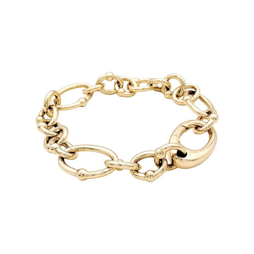 Bracelet Bracelet maillons ovales et circulaires or jaune. 58 Facettes 35589