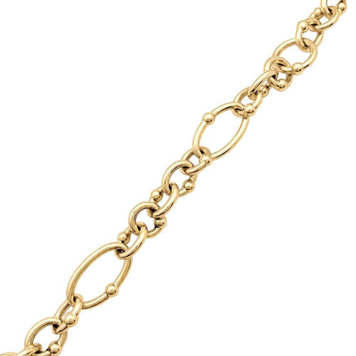 Bracelet Bracelet maillons ovales et circulaires or jaune. 58 Facettes 35589
