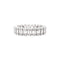 Bague 52 Bague alliance tour complet, platine et diamants taille émeraude. 58 Facettes 35594