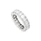 Bague 50 Bague alliance tour complet en or blanc, diamants taille émeraude. 58 Facettes 35555
