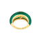 Bague 47 Bague jonc bombée en or jaune, chrysoprase et diamant 58 Facettes 35610