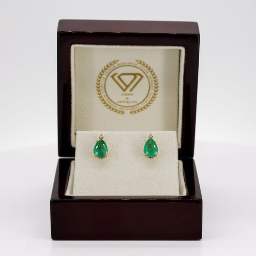 Boucles d'oreilles Boucles d'oreilles - Émeraudes et diamants en or jaune 18K 58 Facettes E001