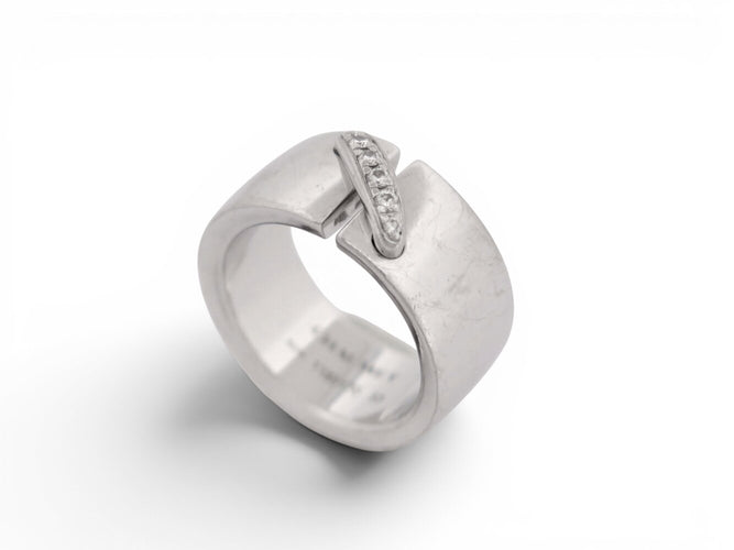 Bague 53 Chaumet Liens Evidence GM - Bague en or blanc et diamants 58 Facettes 274556