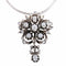 Collier Collier pendentif broche en or blanc et argent serti de diamants 58 Facettes BO/220146