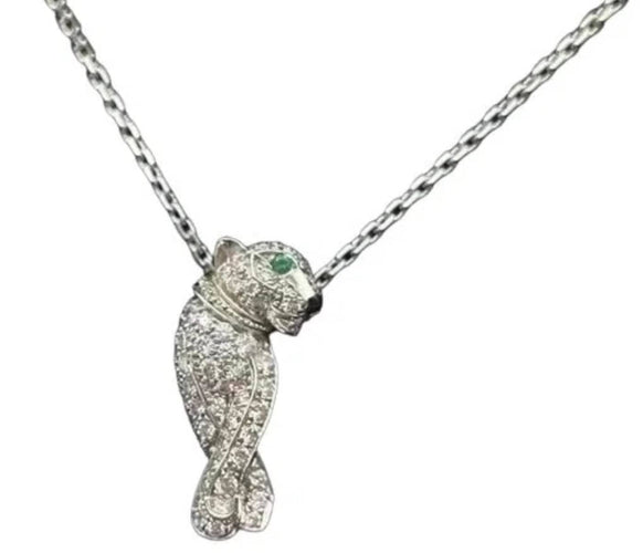 Collier Cartier Panthère - Collier en or blanc et diamants 58 Facettes Jnci10
