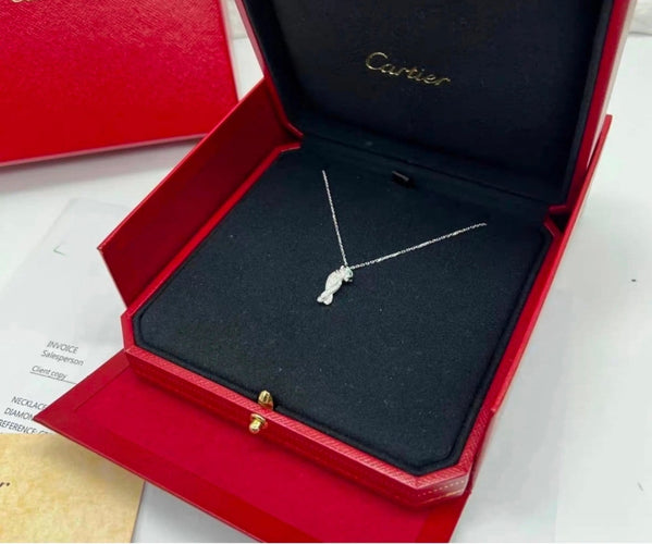 Collier Cartier Panthère - Collier en or blanc et diamants 58 Facettes Jnci10