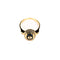 Bague 53 Bague entourage Art déco en or jaune et blanc, diamants et saphirs 58 Facettes LMB-348
