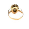 Bague 53 Bague entourage Art déco en or jaune et blanc, diamants et saphirs 58 Facettes LMB-348