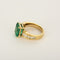 Bague 52 Bague en or jaune, émeraude rectangulaire 3.75 carat environ et diamants baguette 58 Facettes 260293