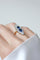 Bague 51 Bague marquise en or jaune 18 kt et platine, saphirs de Ceylan et diamants 58 Facettes