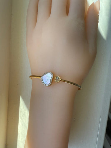 Bracelet Chopard Happy Diamonds Happy Heart - Bracelet en or rose 18k, perle et diamant 58 Facettes 26093