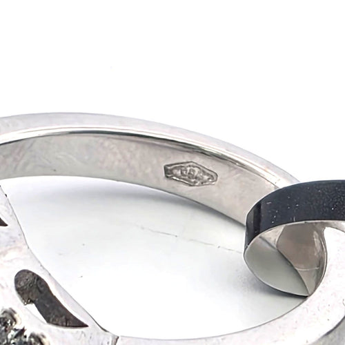 Bague 54 Bague en platine avec saphir Ceylan et diamants 58 Facettes 296/26 E